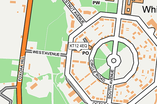 KT12 4EQ map - OS OpenMap – Local (Ordnance Survey)