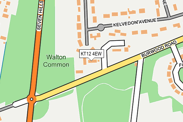 KT12 4EW map - OS OpenMap – Local (Ordnance Survey)