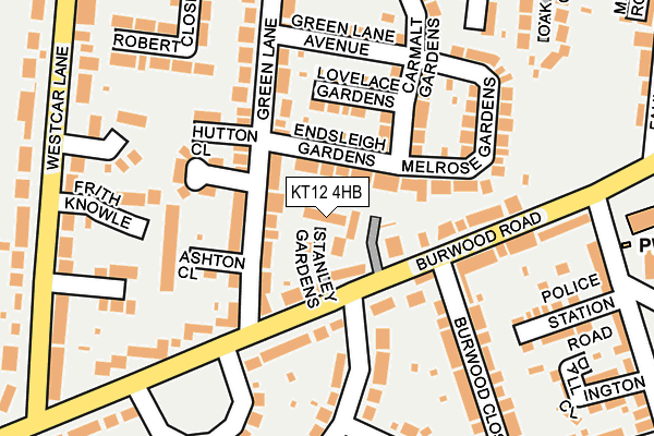 KT12 4HB map - OS OpenMap – Local (Ordnance Survey)