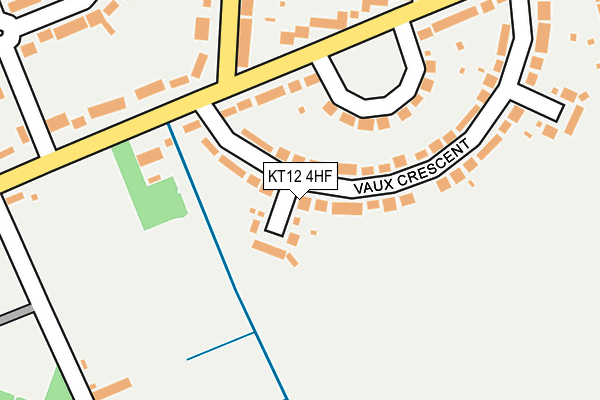KT12 4HF map - OS OpenMap – Local (Ordnance Survey)