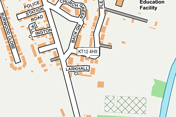 KT12 4HX map - OS OpenMap – Local (Ordnance Survey)