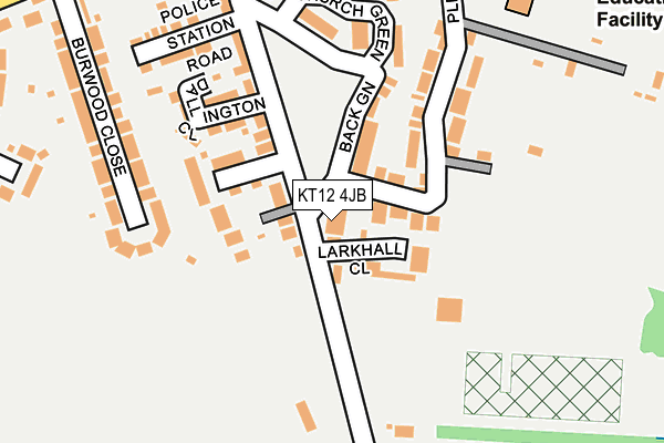 KT12 4JB map - OS OpenMap – Local (Ordnance Survey)