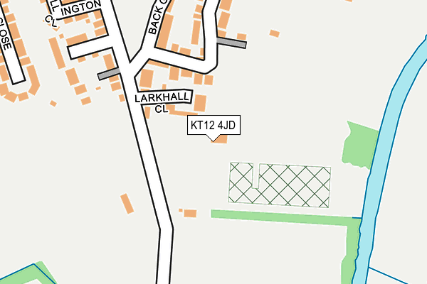 KT12 4JD map - OS OpenMap – Local (Ordnance Survey)
