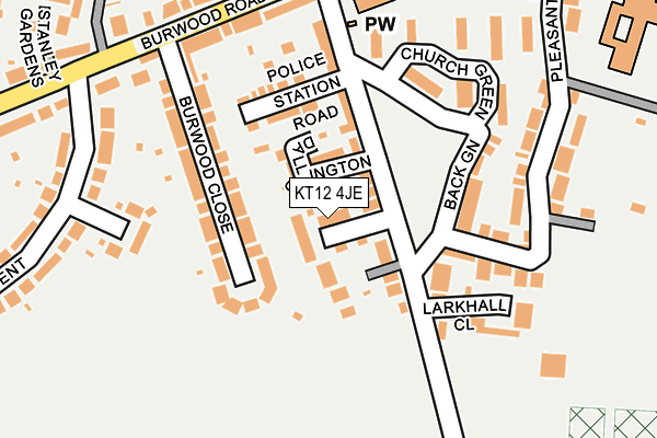 KT12 4JE map - OS OpenMap – Local (Ordnance Survey)