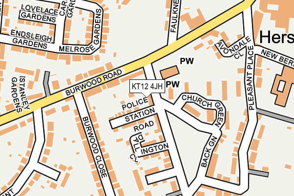 KT12 4JH map - OS OpenMap – Local (Ordnance Survey)