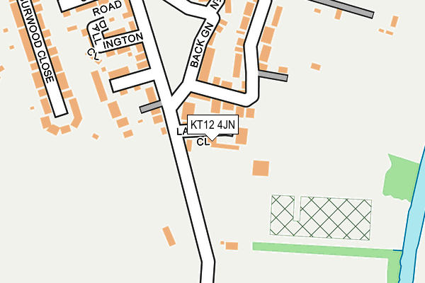 KT12 4JN map - OS OpenMap – Local (Ordnance Survey)