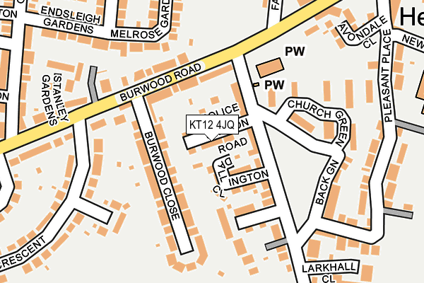 KT12 4JQ map - OS OpenMap – Local (Ordnance Survey)
