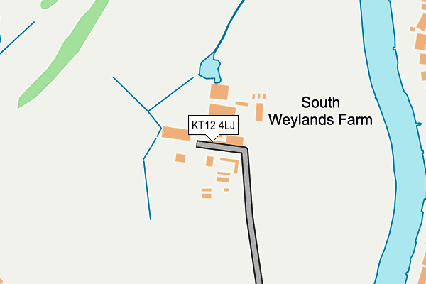 KT12 4LJ map - OS OpenMap – Local (Ordnance Survey)