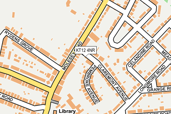 KT12 4NR map - OS OpenMap – Local (Ordnance Survey)