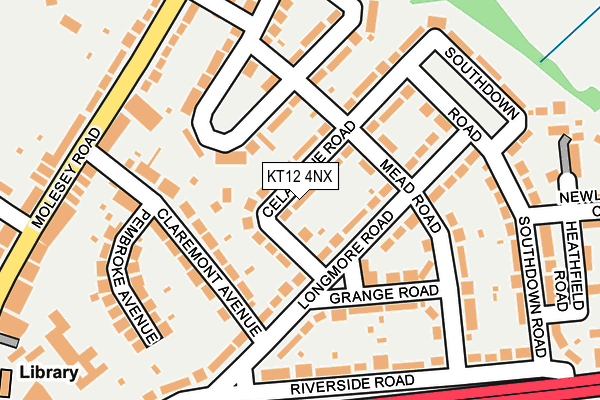 KT12 4NX map - OS OpenMap – Local (Ordnance Survey)