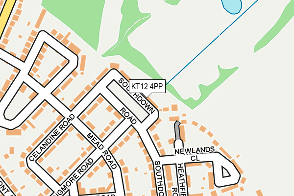 KT12 4PP map - OS OpenMap – Local (Ordnance Survey)