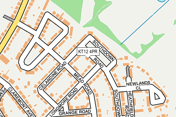 KT12 4PR map - OS OpenMap – Local (Ordnance Survey)