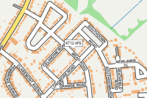 KT12 4PS map - OS OpenMap – Local (Ordnance Survey)