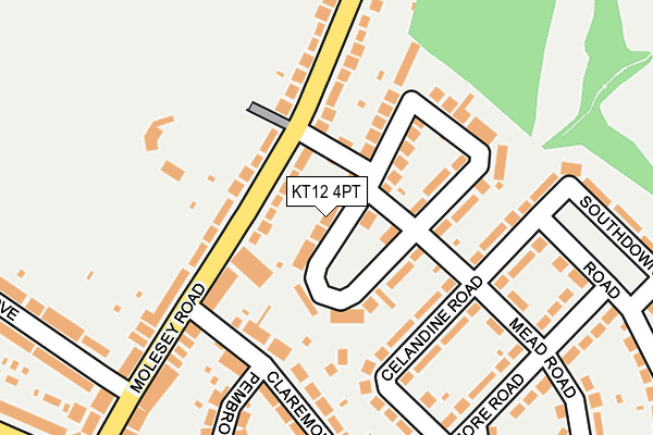 KT12 4PT map - OS OpenMap – Local (Ordnance Survey)