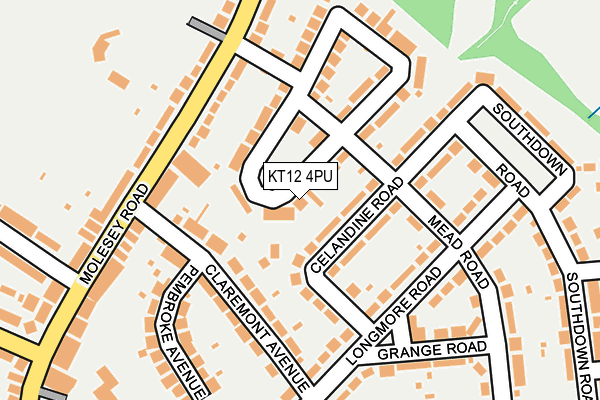 KT12 4PU map - OS OpenMap – Local (Ordnance Survey)