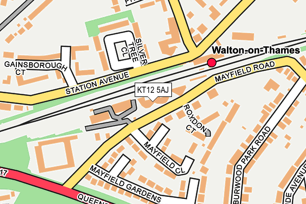 KT12 5AJ map - OS OpenMap – Local (Ordnance Survey)