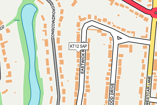 KT12 5AP map - OS OpenMap – Local (Ordnance Survey)
