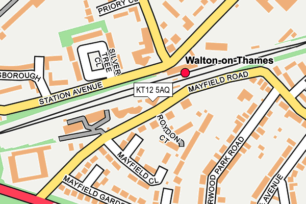 KT12 5AQ map - OS OpenMap – Local (Ordnance Survey)