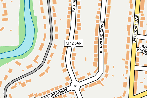 KT12 5AR map - OS OpenMap – Local (Ordnance Survey)