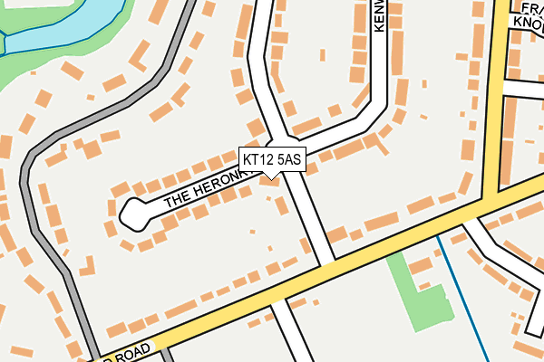 KT12 5AS map - OS OpenMap – Local (Ordnance Survey)