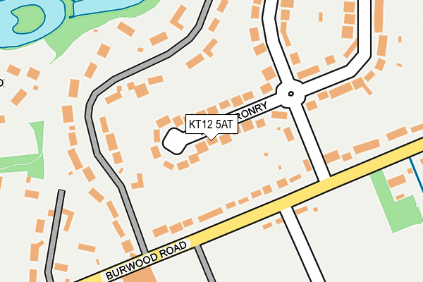 KT12 5AT map - OS OpenMap – Local (Ordnance Survey)