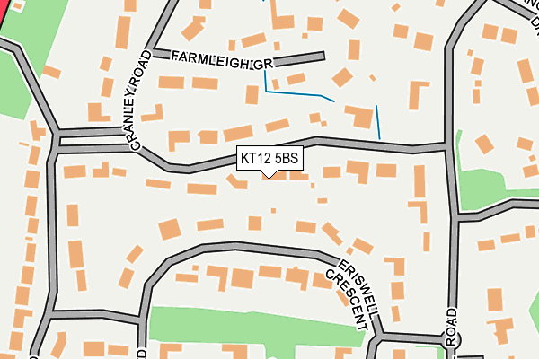 KT12 5BS map - OS OpenMap – Local (Ordnance Survey)