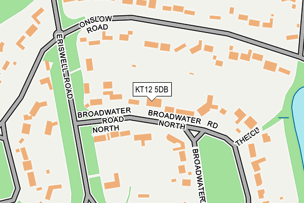 KT12 5DB map - OS OpenMap – Local (Ordnance Survey)