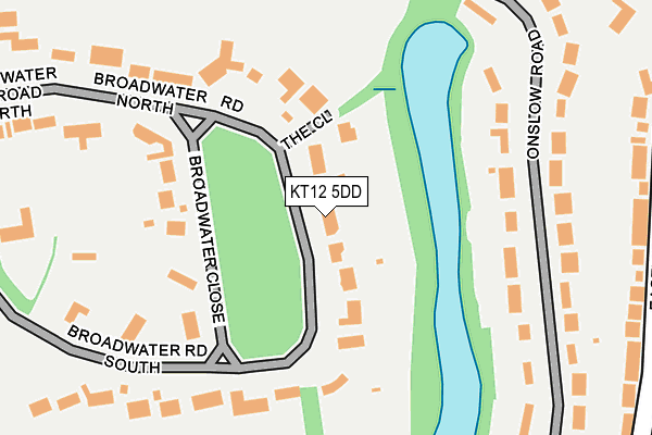 KT12 5DD map - OS OpenMap – Local (Ordnance Survey)