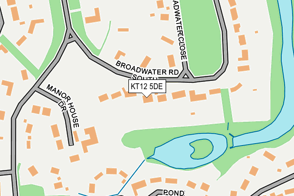 KT12 5DE map - OS OpenMap – Local (Ordnance Survey)