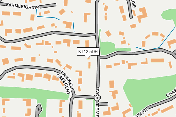 KT12 5DH map - OS OpenMap – Local (Ordnance Survey)