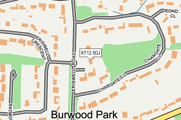 KT12 5DJ map - OS OpenMap – Local (Ordnance Survey)