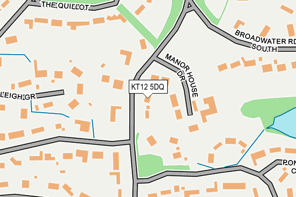 KT12 5DQ map - OS OpenMap – Local (Ordnance Survey)