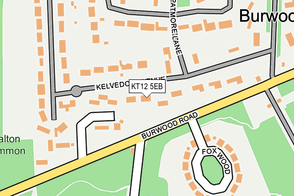 KT12 5EB map - OS OpenMap – Local (Ordnance Survey)