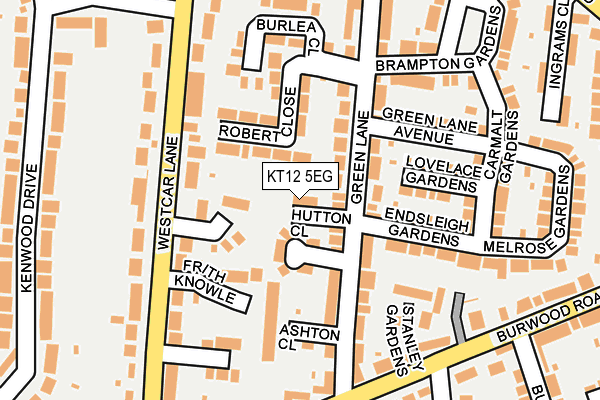 KT12 5EG map - OS OpenMap – Local (Ordnance Survey)