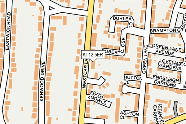 KT12 5ER map - OS OpenMap – Local (Ordnance Survey)