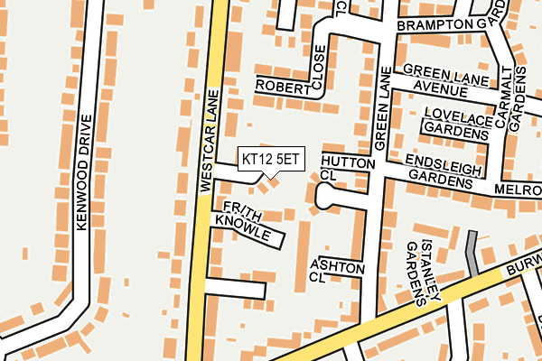 KT12 5ET map - OS OpenMap – Local (Ordnance Survey)