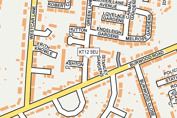 KT12 5EU map - OS OpenMap – Local (Ordnance Survey)