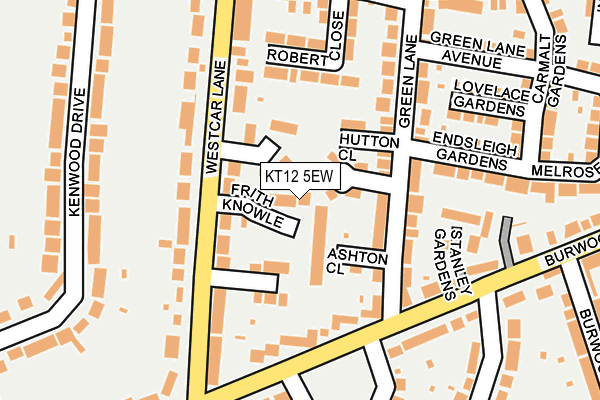 KT12 5EW map - OS OpenMap – Local (Ordnance Survey)