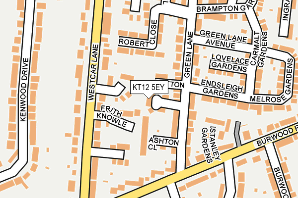 KT12 5EY map - OS OpenMap – Local (Ordnance Survey)