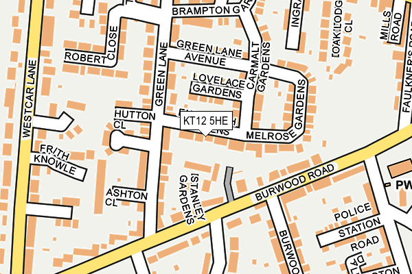 KT12 5HE map - OS OpenMap – Local (Ordnance Survey)