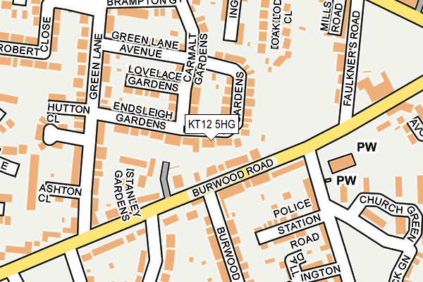KT12 5HG map - OS OpenMap – Local (Ordnance Survey)