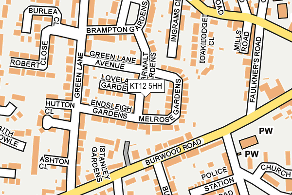 KT12 5HH map - OS OpenMap – Local (Ordnance Survey)