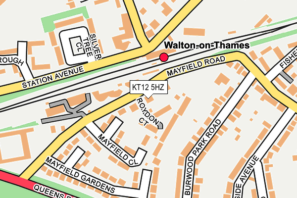 KT12 5HZ map - OS OpenMap – Local (Ordnance Survey)