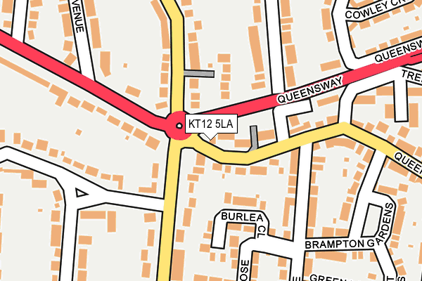 KT12 5LA map - OS OpenMap – Local (Ordnance Survey)