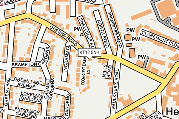 KT12 5NH map - OS OpenMap – Local (Ordnance Survey)