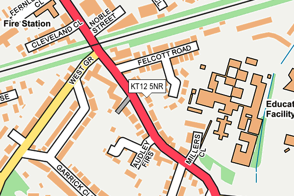 KT12 5NR map - OS OpenMap – Local (Ordnance Survey)