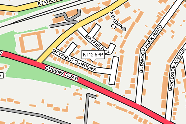KT12 5PP map - OS OpenMap – Local (Ordnance Survey)