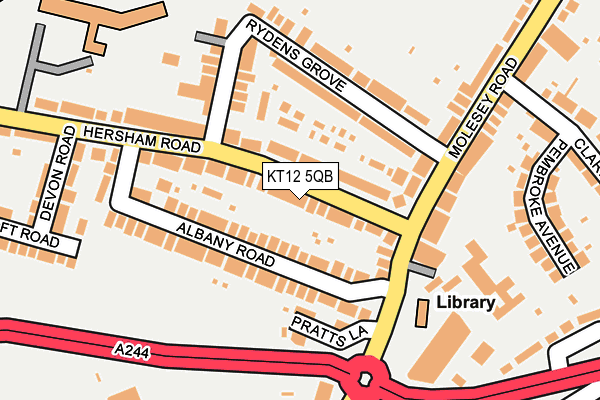 KT12 5QB map - OS OpenMap – Local (Ordnance Survey)