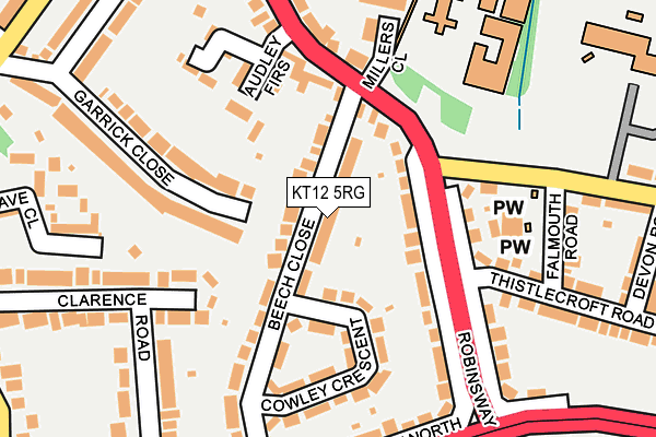 Map of 18-28 SURBITON ROAD (KINGSTON) FREEHOLD LIMITED at local scale