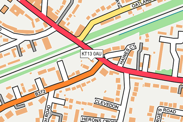KT13 0AU map - OS OpenMap – Local (Ordnance Survey)